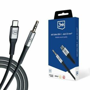 Cablu Audio USB-C - 3.5mm 3MK, 1m, Negru imagine