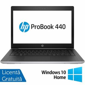 Laptop Refurbished HP ProBook 440 G5, Intel Core i5-8250U 1.60GHz, 8GB DDR4, 256GB SSD, 14 Inch Full HD, Webcam + Windows 10 Home imagine