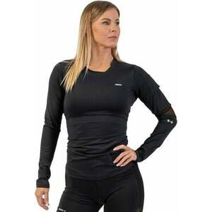Nebbia Long Sleeve Smart Pocket Sporty Top Black XS Tricouri de fitness imagine