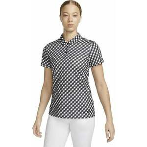 Nike Dri-Fit Victory Womens Short-Sleeve Printed Golf Polo Polo Black/Black M imagine