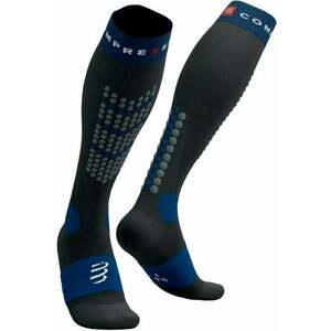 Compressport Alpine Ski Full Socks Black/Estate Blue T1 Șosete pentru alergre imagine