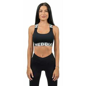 Nebbia Medium-Support Criss Cross Sports Bra Iconic Black XS Lenjerie de fitness imagine
