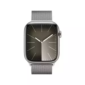 Smartwatch Apple Watch 9 GPS + Cellular 45mm Carcasa Stainless Steel Silver Bratara Graphite Milanese imagine