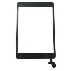 Touchscreen Digitizer Apple iPad Mini A1432 A1455 A1454 cu buton home si cip IC Negru Geam Sticla Tableta imagine