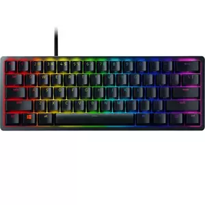 Tastatura gaming mecanica Razer Huntsman Mini, iluminare Chroma RGB, switch optic Purple, Negru imagine