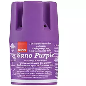 Odorizant solid Sano pentru rezervorul toaletei, Mov, 150g imagine