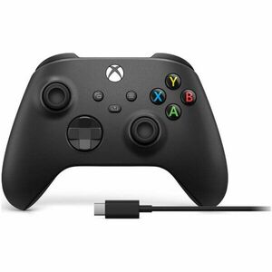 Controller Wireless Microsoft Xbox Series X, Carbon Black + cablu USB Type C imagine