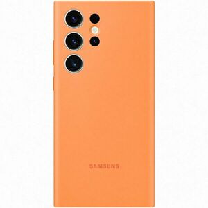 Husa de protectie Samsung Silicone Case pentru Galaxy S23 Ultra, Orange imagine
