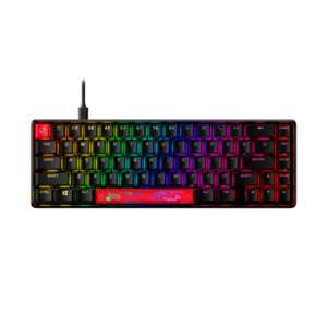 Tastatura HyperX Alloy 65 RED, Tastatura mecanica, Cablu USB Type-C detasabil, Iluminare RGB, Anti-Ghosting, HyperX RED, Negru imagine