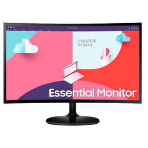 Monitor VA LED Samsung Essential S36C 24inch LS24C364EAUXEN, Full HD (1920 x 1080), VGA, HDMI, AMD FreeSync, Ecran curbat (Negru) imagine