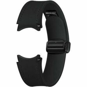 Curea smartwatch Samsung D-Buckle Hybrid Eco-Leather Band pentru Galaxy Watch6, Normal (S/M), Negru imagine