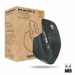 Mouse wireless, Logitech, MX Master 3S pentru Business, Bluetooth, 8000 DPI, Negru imagine