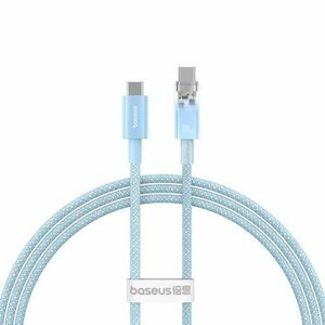 Cablu Date si Incarcare USB-A - USB-C Baseus Explorer, 100W, 2m, Albastru CATS010503 imagine