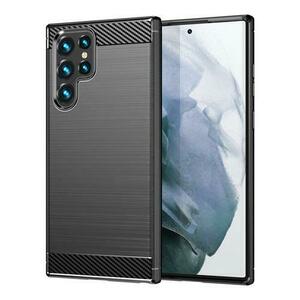 Husa pentru Samsung Galaxy S22 Ultra 5G S908, OEM, Carbon, Neagra imagine
