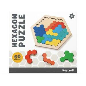 Puzzle din lemn - Hexagon imagine