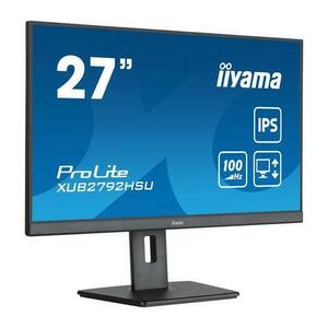Monitor IPS LED Iiyama ProLite 27inch XUB2792HSU-B6, Full HD (1920 x 1080), HDMI, DisplayPort, Boxe, Pivot, 100 Hz, 0.4 ms (Negru) imagine