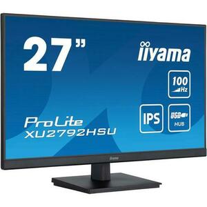 Monitor IPS LED Iiyama ProLite 27inch XU2792HSU-B6, HDMI, DisplayPort, Boxe, 100 Hz, 0.4 ms (Negru) imagine