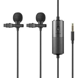 Microfon dublu lavalier, GODOX, Cablu 4m, Negru imagine