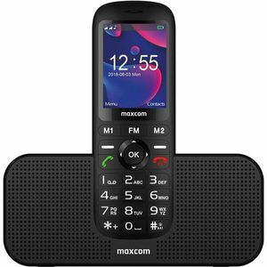 Telefon mobil MaxCom MM740, Dual SIM, Black + Stand incarcare imagine