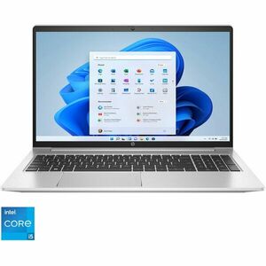 Laptop HP ProBook 450 G9 cu procesor Intel® Core™ i5-1235U pana la 4.4 GHz, 15.6, Full HD, IPS, 16GB DDR4, 512GB SSD, Intel® Iris® Xe Graphics, Windows 11 Pro downgrade to Windows 10 Pro, Silver imagine