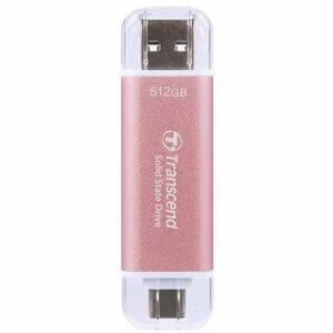 SSD 512GB External SSD USB 3.0 Type C/A Pink imagine