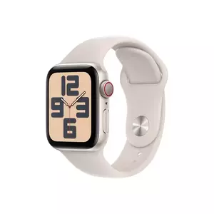 Smartwatch Apple Watch SE GPS + Cellular 40mm Carcasa Starlight Aluminium Bratara Starlight Sport - S/M imagine