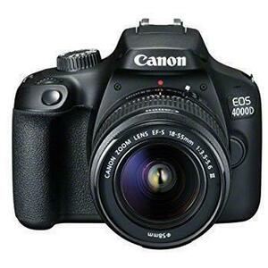 Aparat Foto D-SLR Canon EOS 4000D + EF-S 18-55mm DC III, 18 MP, Ecran 2.7inch LCD, Filmare Full HD (Negru) imagine