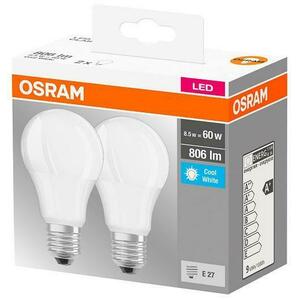 Set 2 becuri Led Osram, E27, LED, 8.5W, 806 lumeni, lumina neutra (4000K), durata de viata 10.000 ore, clasa energetica A+ imagine