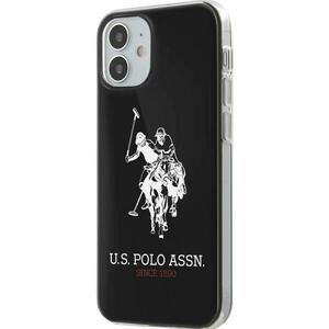 Protectie Spate US Polo Assn Shiny Big Logo USHCP12STPUHRBK pentru Apple Iphone 12 mini (Negru/Alb) imagine