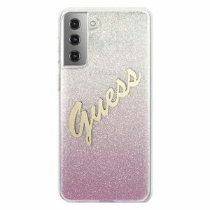 Husa de protectie Cover Guess Glitter Gradient GUHCS21MPCUGLSPI pentru Samsung Galaxy S21 Plus (Roz) imagine