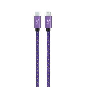 Cablu de date Goui Fashion G-FASHIONC94P, USB Type C - Lightning, 1m, Mov imagine