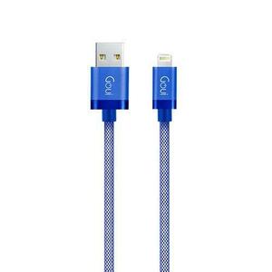 Cablu de date Goui Metallic G-LC8PIN-02B, USB - Lightning, 1m, Albastru imagine