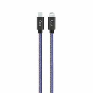 Cablu de date Goui G-FASHIONC94JB, USB Type-C - Lightning, 1 m (Albastru) imagine