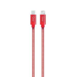 Cablu de date Goui G-METALLICC94-R, USB Type-C - Lightning, 1 m, Rosu imagine