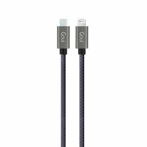 Cablu de date Goui G-FASHIONC94BK, USB Type-C - Lightning, 1 m, Negru imagine