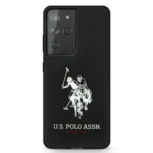 Husa de protectie US Polo Assn Silicone pentru Samsung Galaxy S21 Ultra (Negru) imagine