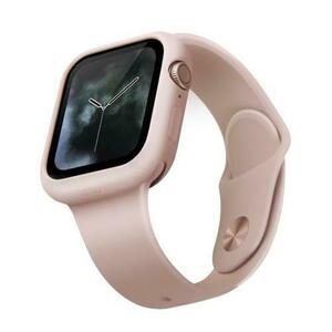Husa de protectie UNIQ Lino pentru Apple Watch 4/5/6/SE 44mm, Silicon, Roz imagine