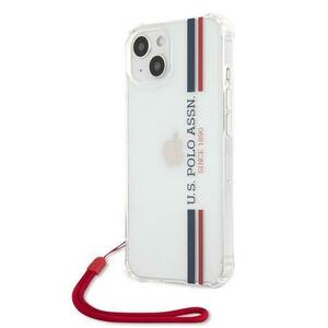 Protectie Spate U.S. Polo Tricolor Vertical Stripes pentru Apple iPhone 13 mini (Transparent) imagine