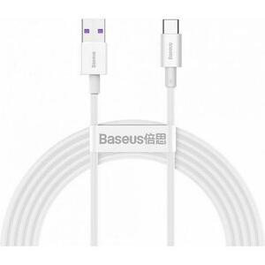 Cablu de date Baseus Superior Series, USB - USB Type-C, 2 m, 66W, Alb imagine