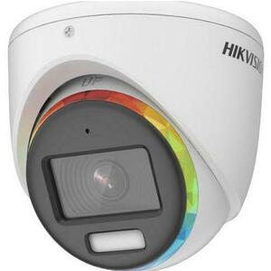 Camera supraveghere video Hikvision Turbo HD ColorVu Turret DS-2CE70DF8T-MFSLN, CMOS, 1920 x 1080@30fps, 3.6mm (Alb) imagine
