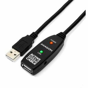 Cablu prelungitor activ USB 2.0 AXAGON ADR-210, 10m (Negru) imagine