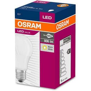 Bec Led Osram, LED VALUE CLASSIC A, E27, 8.5W (60W), lumina calda (2700K), 806 lumeni, 220-240V, durata de viata 15000 ore, clasa energetica A+ imagine