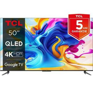 Televizor QLED TCL 127 cm (50inch) 50C645, Ultra HD 4K, Smart TV, WiFi, CI+ imagine
