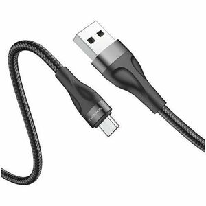 Cablu de Date Borofone BX61, USB la MicroUSB, 1m, 2.4A, Negru imagine