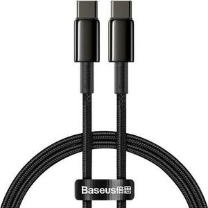 Cablu de Date si Incarcare Baseus CATWJ-A01, USB Type-C la USB Type-C, 2 m, 100 W, 5 A, Negru imagine