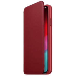 Protectie Book Cover Apple Flip Leather Folio RED MRX32ZM/A pentru iPhone XS Max (Rosu) imagine