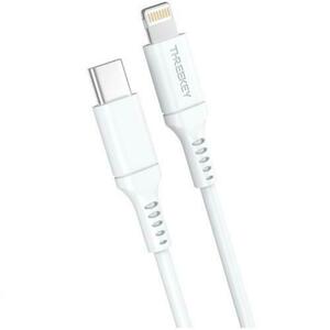 Cablu Date si Incarcare XO Design, TK04, USB Type-C la Lightning, 1m, Alb imagine