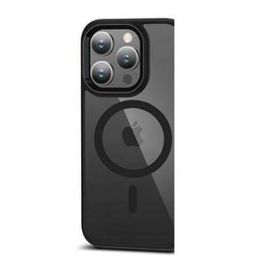 Carcasa TECH-PROTECT MAGMAT MagSafe compatibila cu iPhone 15 Pro, Negru/Transparent imagine