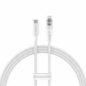 Cablu Date si Incarcare USB-C - Lightning Baseus Explorer, 20W, 1m, Alb CATS010202 imagine