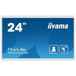 Monitor IPS LED iiyama ProLite 23.8inch TW2424AS-W1, Full HD (1920 x 1080), HDMI, Boxe, Touchscreen (Alb) imagine